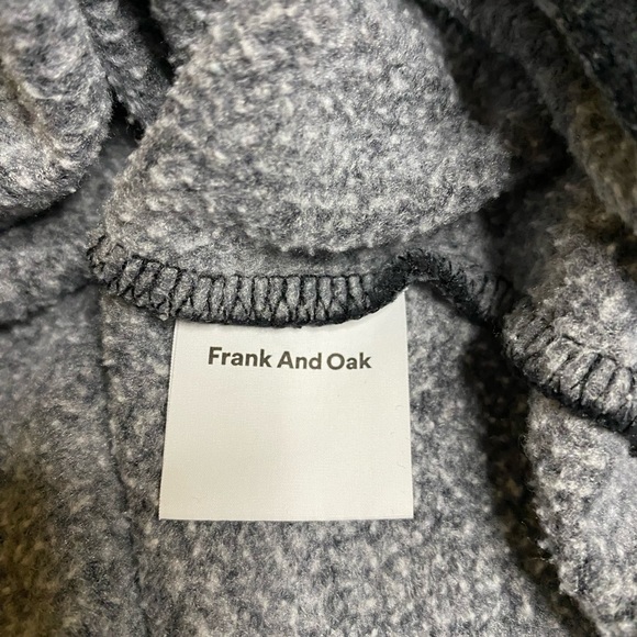 FRANK AND OAK Crewneck Sweatshirt Fleece Black Speckled Confetti Size Small - Picture 5 of 7